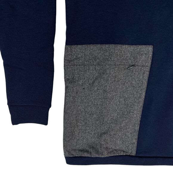 Corelate Men Navy Blue Sweatshirt Long Sleeve Cotton Pullover US S Small - Picture 9 of 10